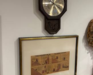 Wall art, and wall clock