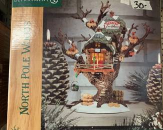 #199	Dept 56 North Pole Woods Reindeer Care and Repair	 $30.00 						