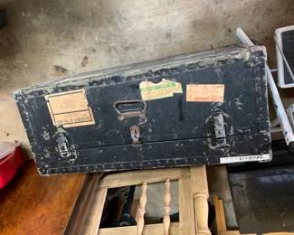 #188	Black Army Trunk w/ Tray 32x16x13	 $30.00 			