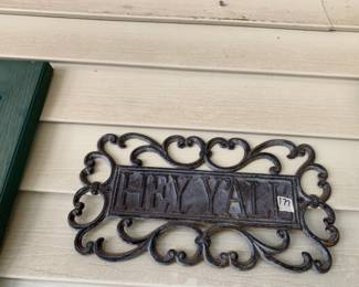 #177	Metal "Hi Y'all" Sign 13x7	 $30.00 			