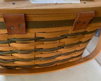 #110	Longaberger basket 1997 swing lid and protector 11x9x8	 $22.00 			