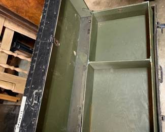 #188	Black Army Trunk w/ Tray 32x16x13	 $30.00 			