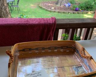 #209	Longaberger Basket 1999 Large Serving Tray W/ Protector 20x14x4	 $50.00 			