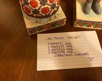 #250	Jim Shore Christmas Carolers 4 Piece Set	 $70.00 			
