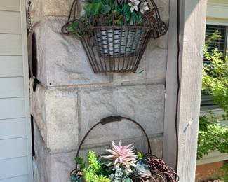 #171	Pair of Iron Plant Wall Hangings 12"	 $40.00 			