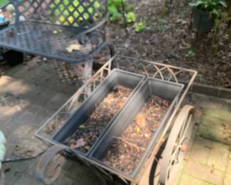 #238	Metal Rolling Cart Planter 20x28x18	 $75.00 			