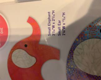 #166	Go fabric cutting die elephant small and large	 $35.00 			