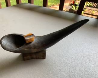#212	Horn Cigar Holder / Ash Tray 9"	 $20.00 			