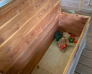 #210	Cedar Chest (as is finish) 45x18x22	 $50.00 			
