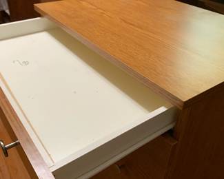 #144	laminate sewing cabinet with 6 drawers 26x20x29 0n wheels	 $125.00 			