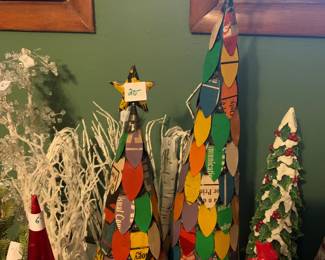 #256	2 Metal Christmaas Trees - 22 and 29 inches Tall	 $45.00 			
