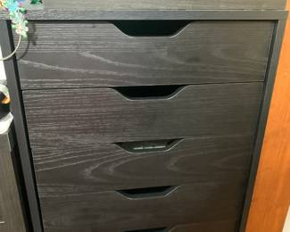 #266	Black 5 Drawer Wood Cabinet 19x16x25	 $30.00 			 #267	Black 5 Drawer Wood Cabinet 19x16x25	 $30.00 			