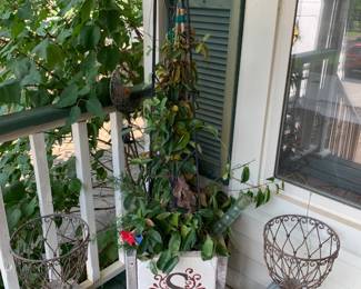 #178	Corner Plant Stand w/ Metal Spire 66"	 $60.00 			