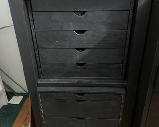#271	Black 9 Drawer Wood 16x16x30	 $40.00 			