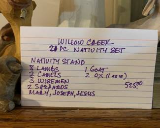 #248	Willow Tree 21 Piece Navity Set	 $525.00 			