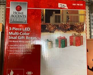 #201	Home Accents 4 Led Gift Boxes	 $20.00 			