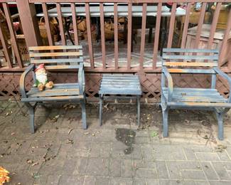 #234	2 Lightweight Metal Chairs w/ Table	 $80.00 			