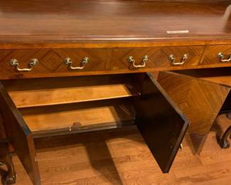 #057	as is buffet with dividers in drawer 4 door as is finish ball and claw feet 60x20x41	 $175.00 			