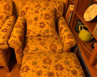 #069	basset chair with pillow  	 $75.00 			 #070	basset chair with pillow and ottoman 	 $100.00 			