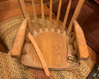 #078	oak booster chair for kids 	 $60.00 			
