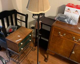 #062	floor lamp as is no final and shade bad 67 tall	 $30.00 