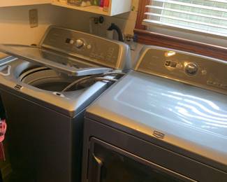 #030	Maytag bravas pair of washer dryer  no agitator silver only 3 months old	 $800.00 			