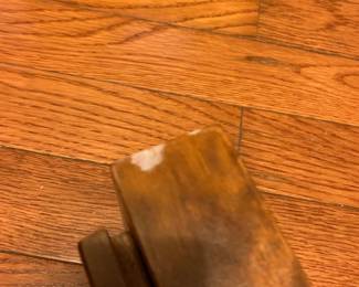 #072	wood shelf wall hanger as is finish 36 long	 $45.00 			