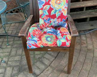 #007	(2) patio chairs with cushion 	 $60.00 			