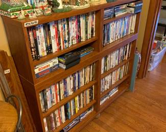 #073	wood bookcase in 2 parts 47x8x42	 $120.00 