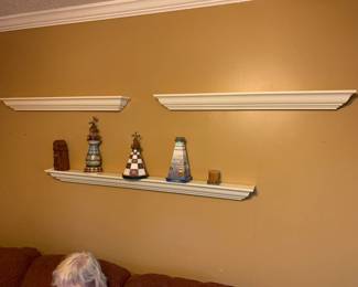 #082	cream shelve (3) 36 long shelves	 $125.00 			