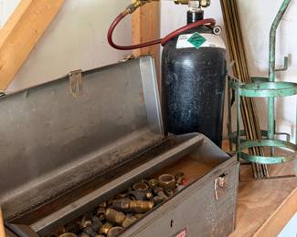 Craftsman tool box / brass fittings, torch tank