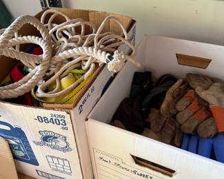 Rope, gloves