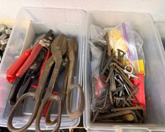 Tin snips, allen wrenches