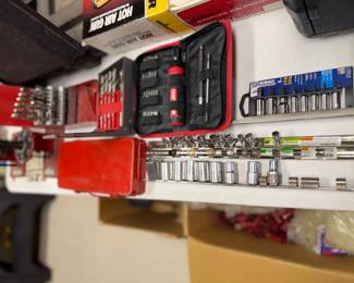 Socket sets, drill bits
