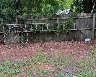 Wagon wheels & ladder