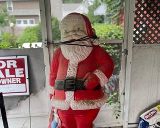 5' Blow mold Santa- Works!