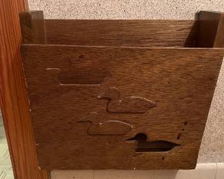 Folk art magazine rack
