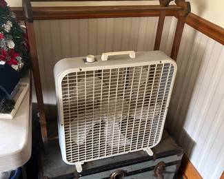 box fan & quilt rack