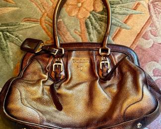 PRADA OMBRÉ BRONZE TOTE