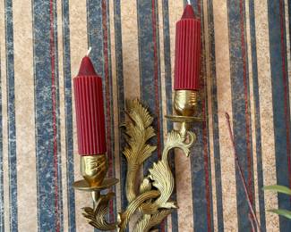 Brass sconces