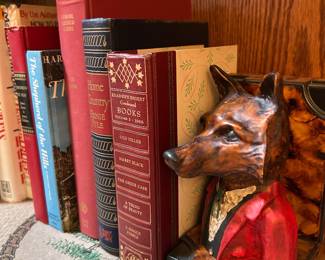 Vintage books, Fox bookends