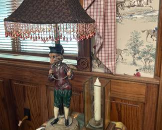 Equestrian decor, Fox lamp