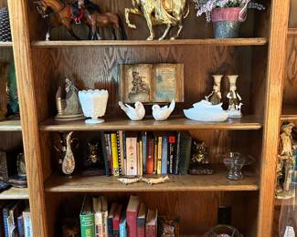 Vintage books, equestrian decor,