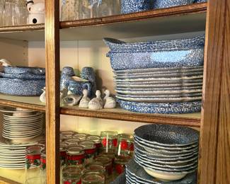 Goose and duck decor, stippled ceramics, farmhouse decor