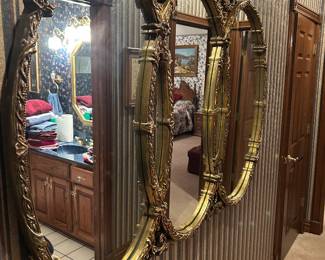 Hollywood Regency style triple mirror