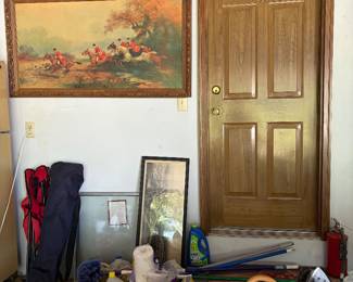 Cleaning supplies, Fox Hunt wall art
