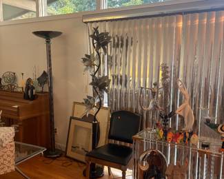Lotus flower lamp, MCM statues and art