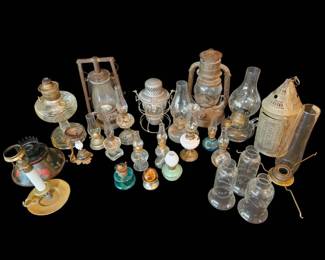 Incredible Oil Lamps... Dietz ,Aladdin, Adlake Etched Glass