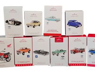 Hallmark Keepsake DieCast Vehicle Lot 10pc Classic American Cars, Trucks Fire Brigade Original