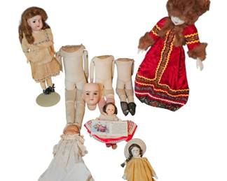 Eclectic Dolls German Bisque, Russian Folk, Madame Alexander Restoration Parts